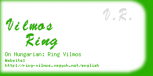 vilmos ring business card